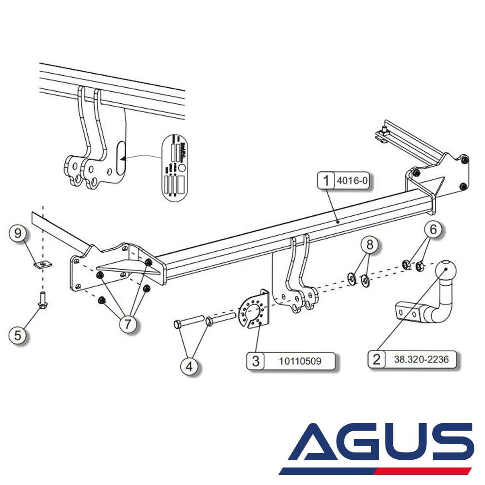 FORD Transit Connect Çeki Demiri 2014-  | Agus.com.tr
