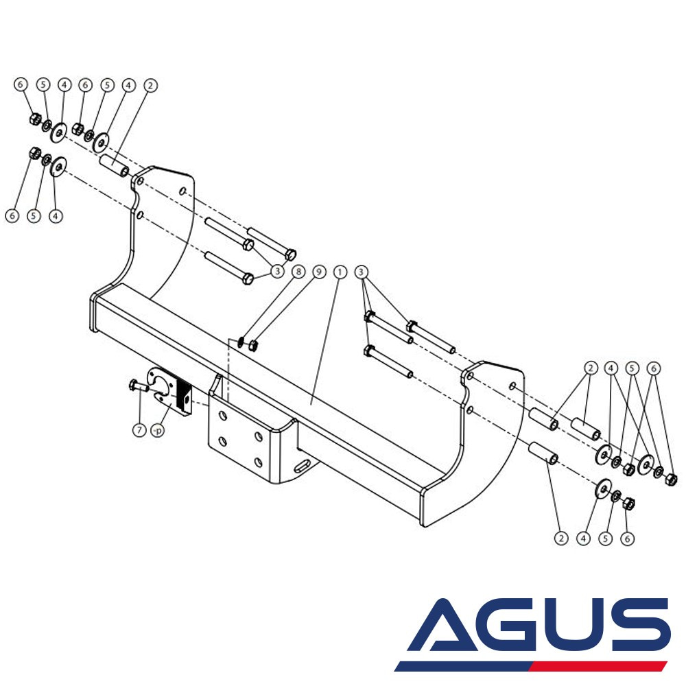 FORD Transit Pick-Up Kamyonet Çeki Demiri 2014- | Agus.com.tr