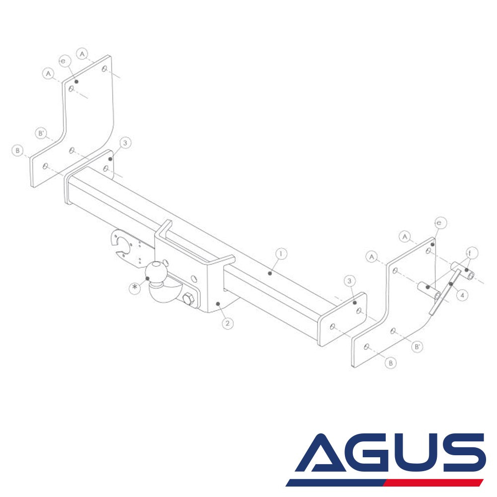 FORD Transit Pick-Up Kamyonet Çeki Demiri 2000-2013 | Agus.com.tr