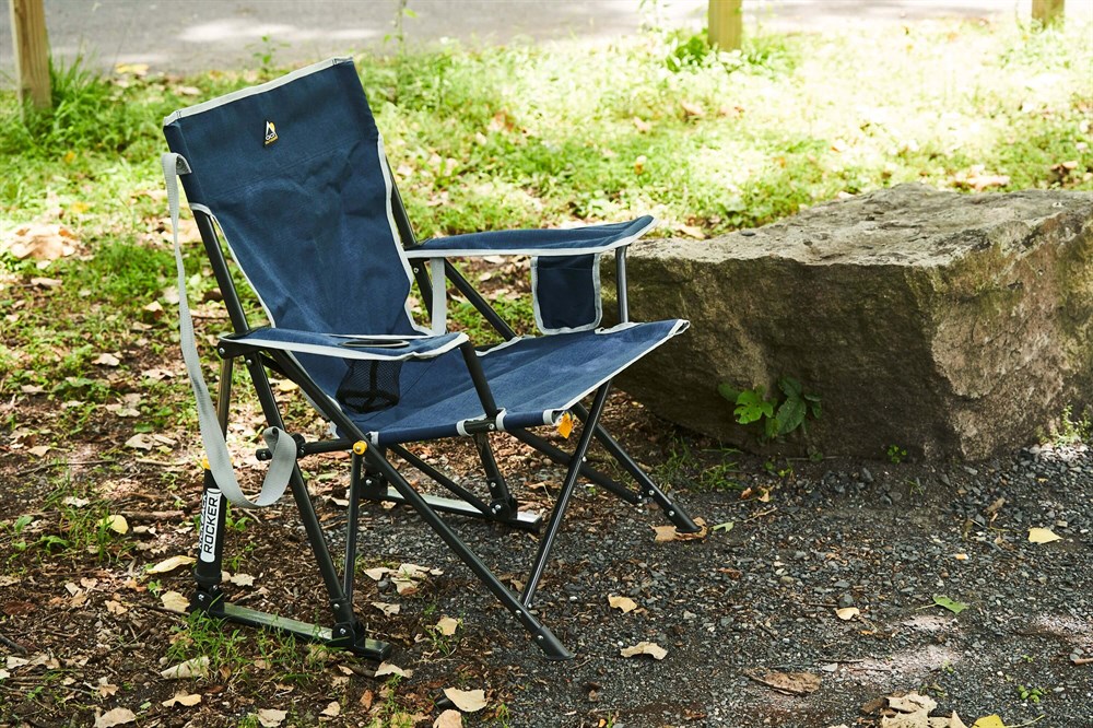 Gci Outdoor KickBack Amortisörlü Katlanır Kamp Sandalyesi Mavi