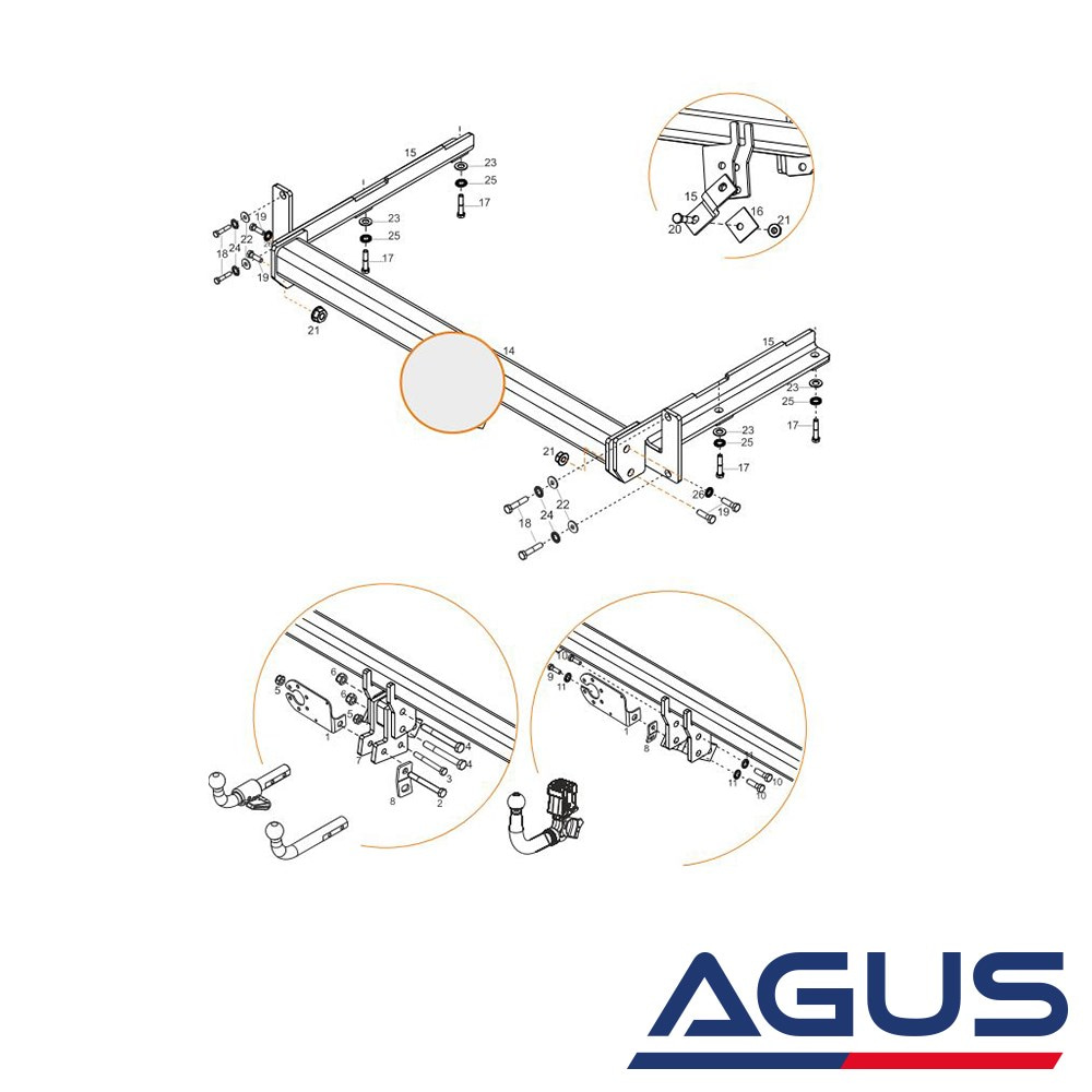 HONDA Accord Çeki Demiri 2008-2015 | Agus.com.tr