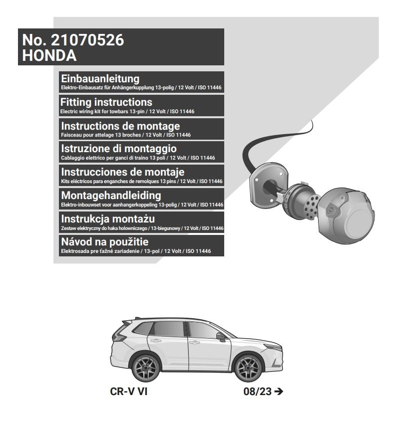 HONDA CR-V 2023- Römork Tesisatı 13P
