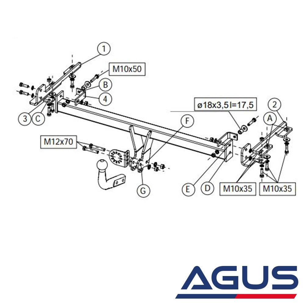 HONDA Jazz Çeki Demiri 2002-2008 T(GD/ GE) | Agus.com.tr