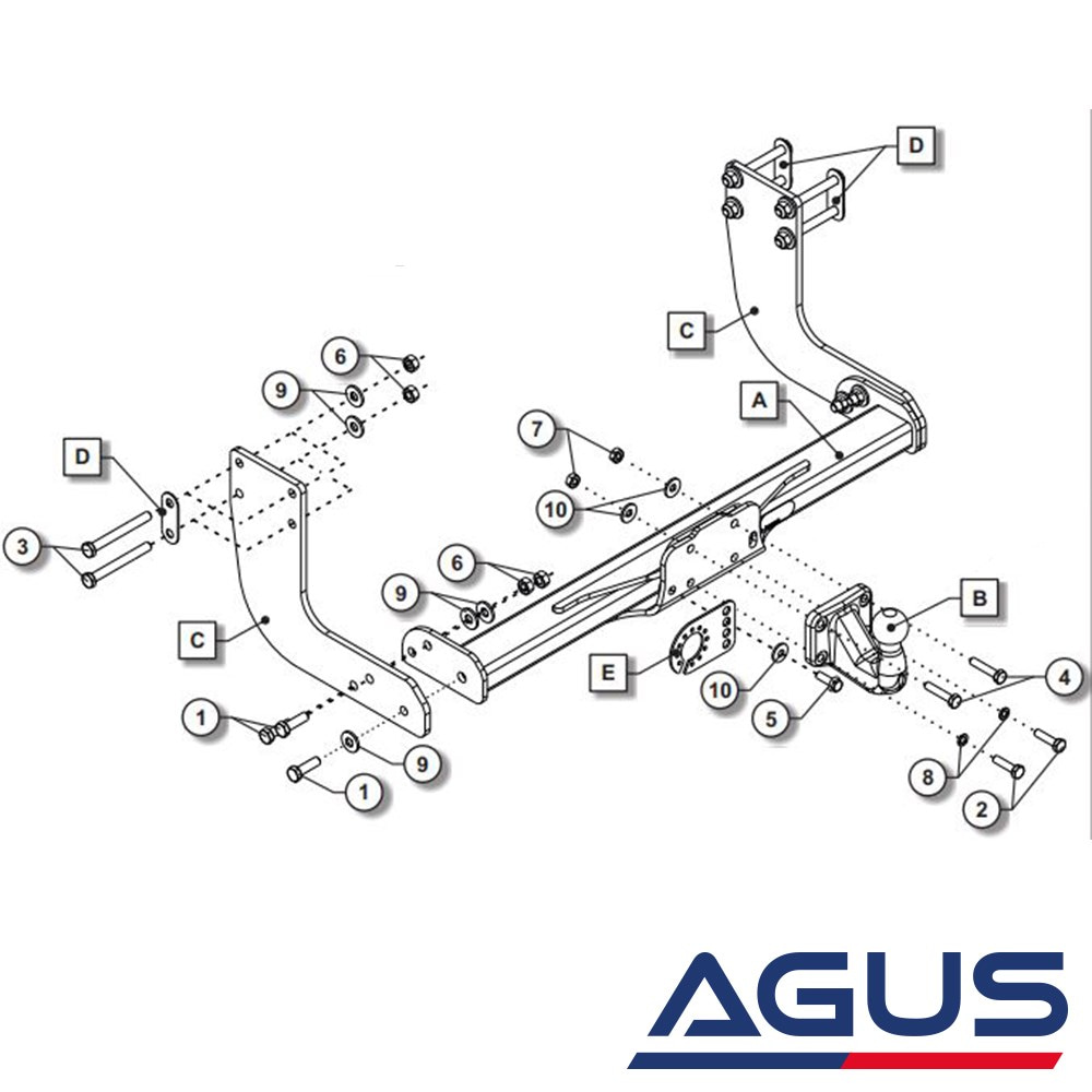 HYUNDAI H350 Çeki Demiri Minibus, Panelvan,Pickup | Agus.com.tr