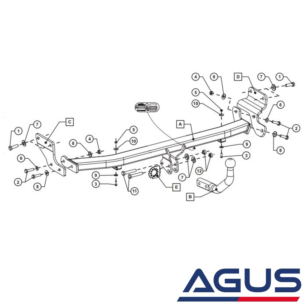 HYUNDAI i20 Çeki Demiri 2014- | Agus.com.tr