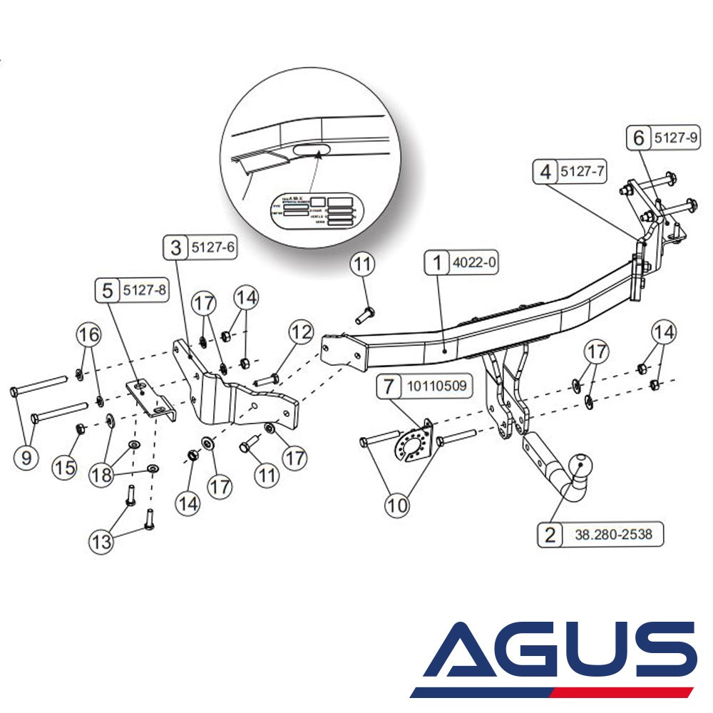 HYUNDAI Santa Fe Çeki Demiri 2013-2018 | Agus.com.tr