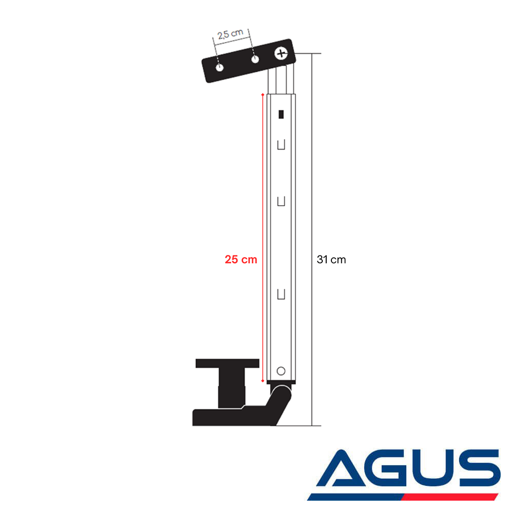İthal Karavan Cam & Pencere Kolu Sağ  Model 5 25 cm
