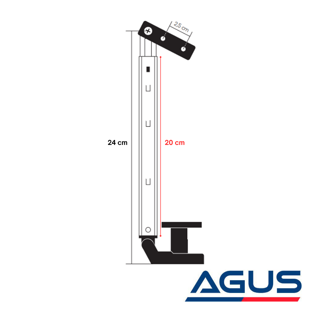İthal Karavan Cam & Pencere Kolu Sol  Model 4 20 cm
