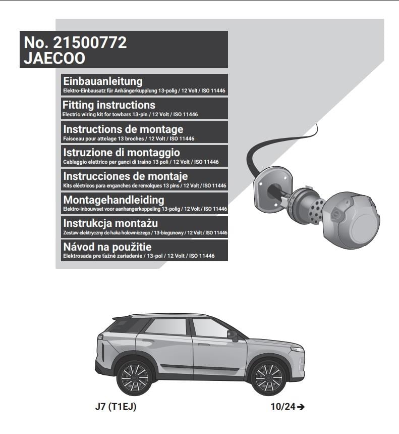 JAECOO 7 2024- Römork Tesisatı 13P