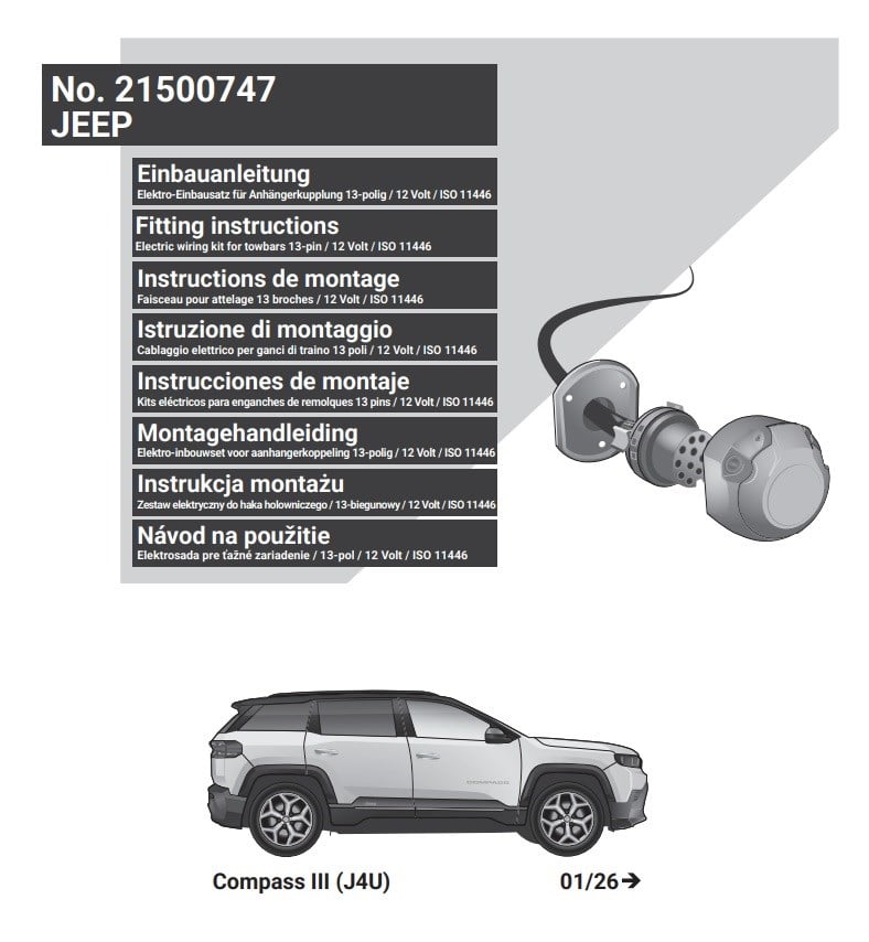 JEEP Compass 2025- Römork Tesisatı 13P