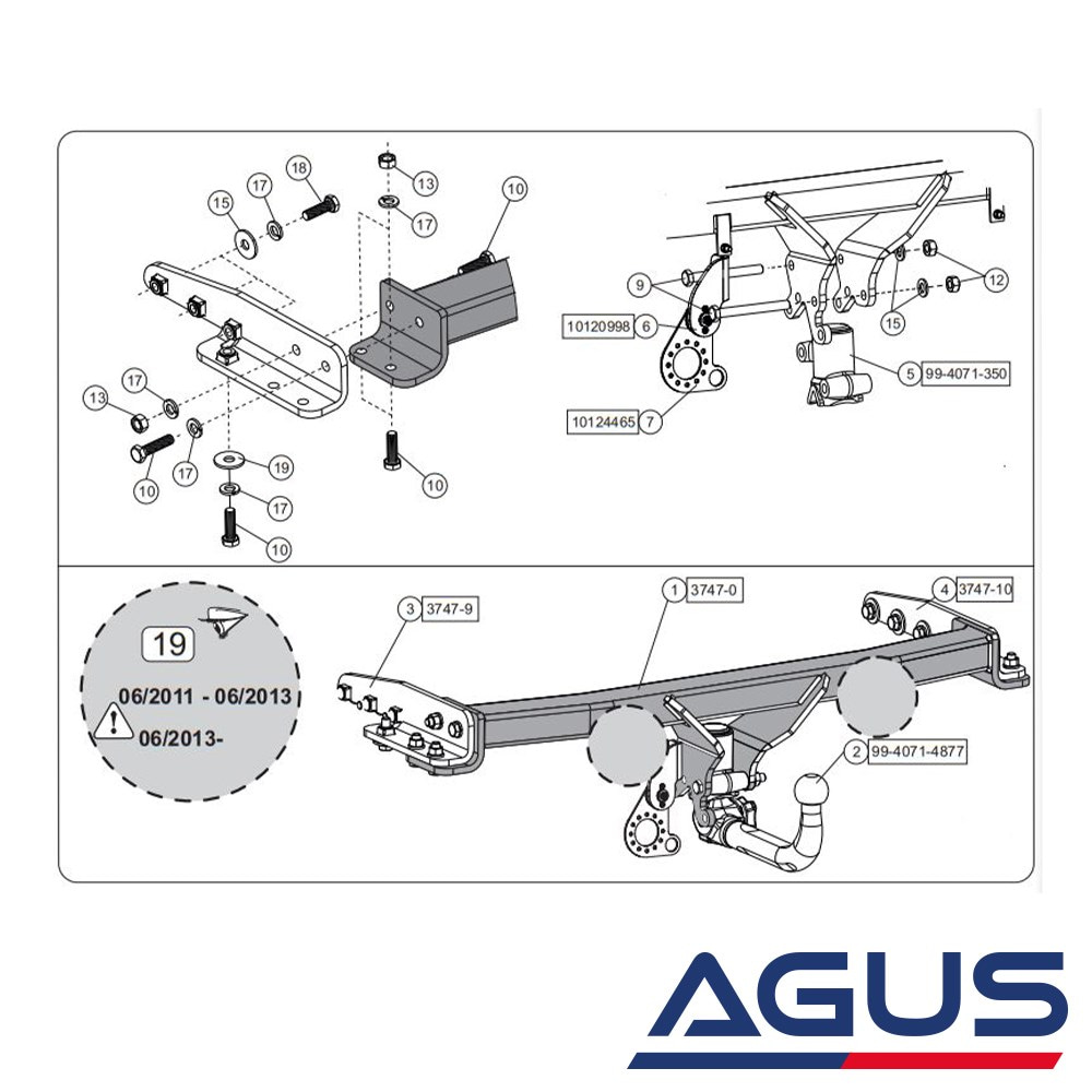 JEEP Grand Cherokee Sökülebilir Çeki Demiri 2011- (WK) Adblue | Agus.com.tr