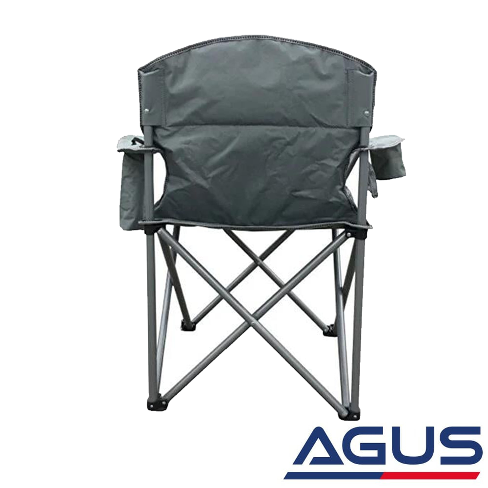 Kamp Sandalyesi Buz Çantalı Siyah Gri