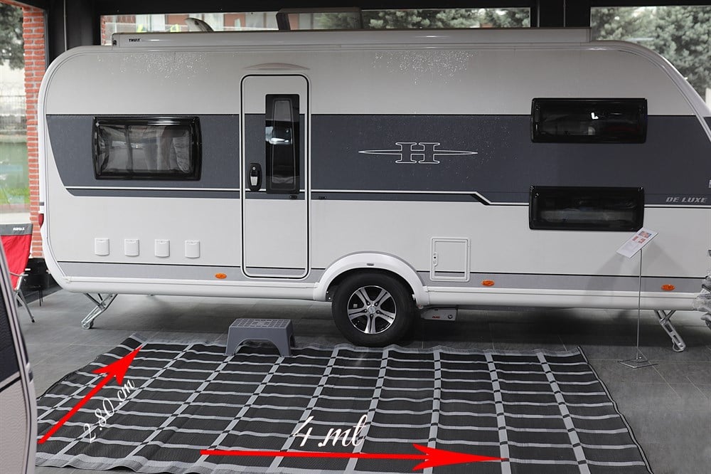 KARAVAN ÖNÜ PLASTİK HASIR YER HALISI BÜYÜK BOY 