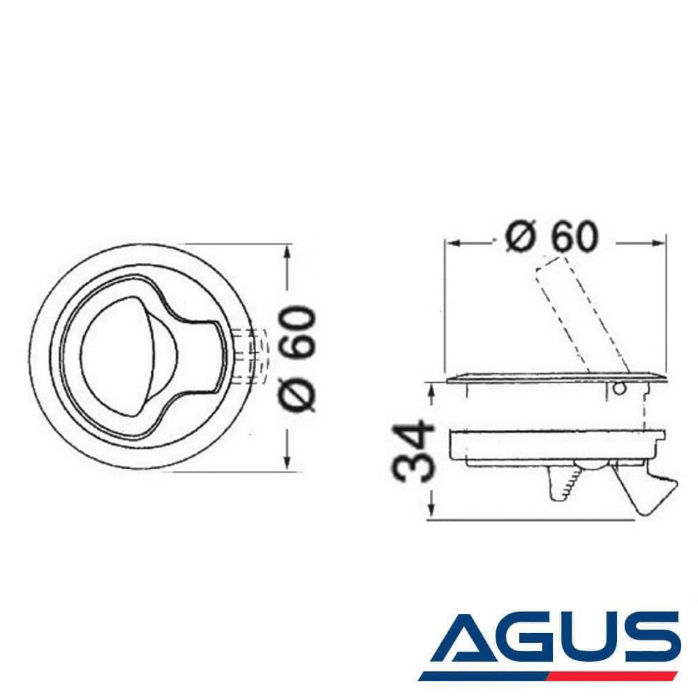 Karavan & Tekne Çevir - Aç Kapı ve Mobilya Kilidi Beyaz