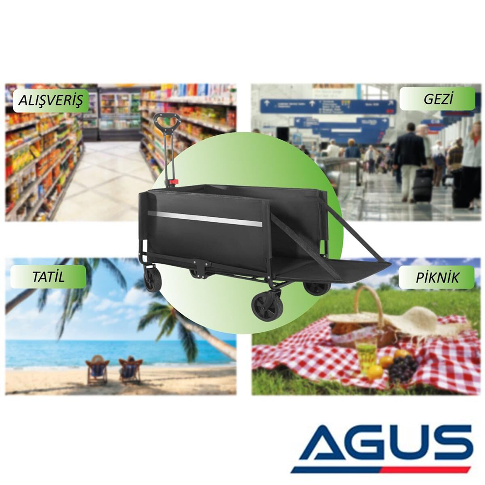 Katlanır & Taşınabilir Plaj - Kamp Arabası 120 Litre