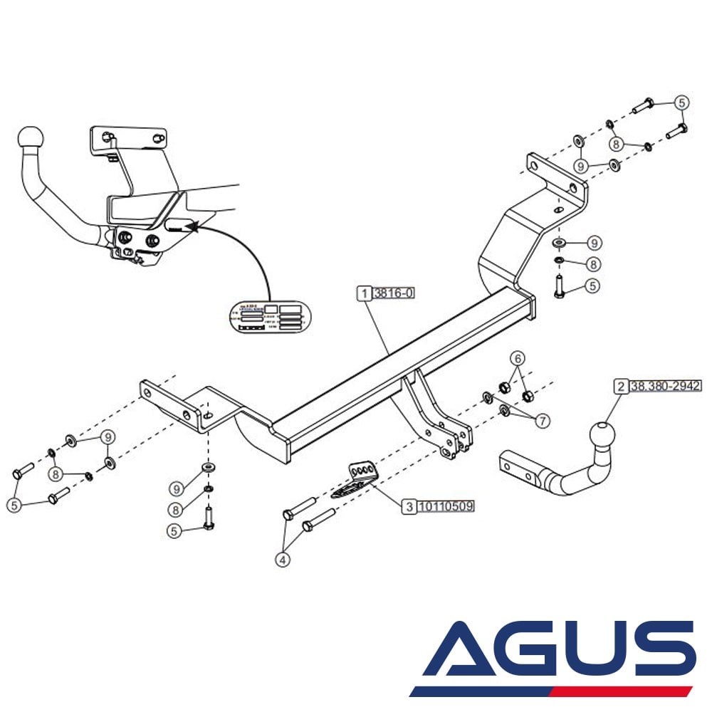 KIA Ceed Çeki Demiri 2012-2017 Hatchback | Agus.com.tr
