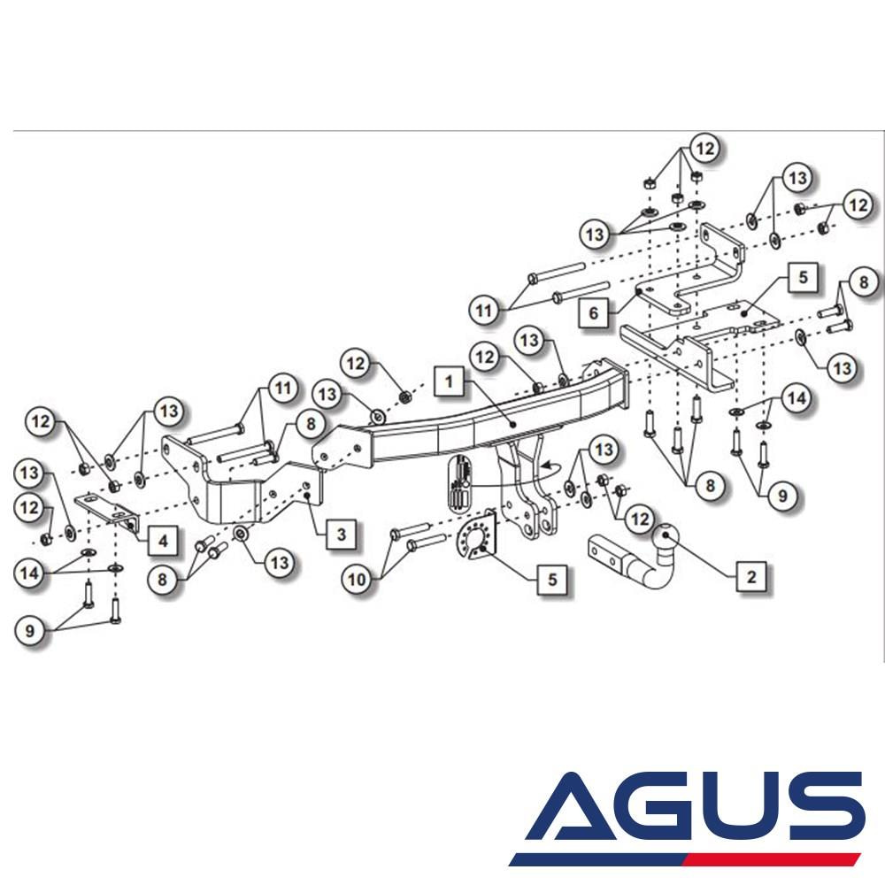 Kia Sorento Çeki Demiri 2014-2018 | Agus.com.tr