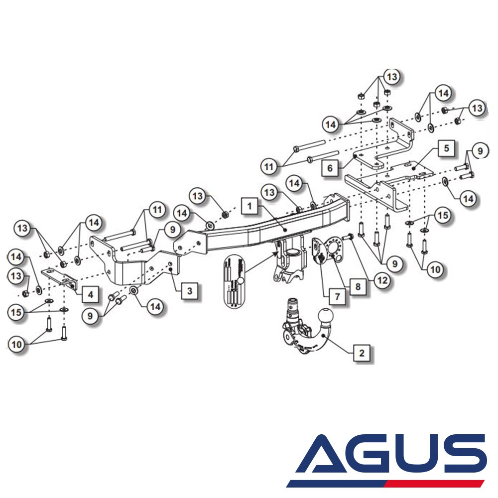 Kia Sorento Sökülebilir Çeki Demiri 2014-2018 | Agus.com.tr