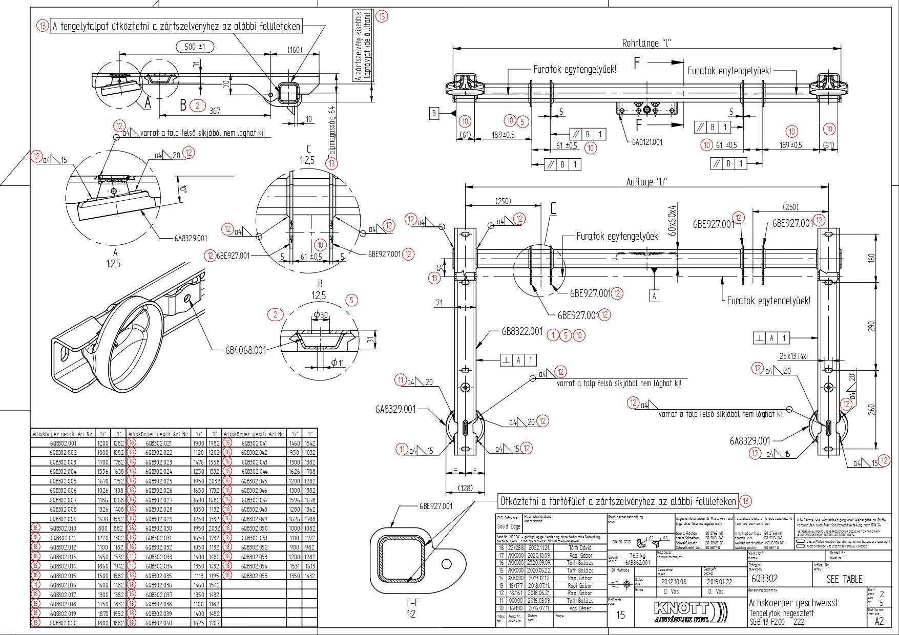 Knott 1350 kg Bağımsız Süspansiyonlu Dingil 1400 mm