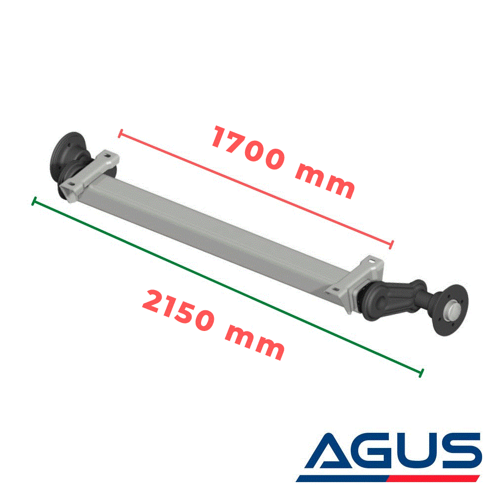 KNOTT 1500 kg Torsiyonlu Aks Frensiz Dingil 1700 mm  VGB15-MV/M