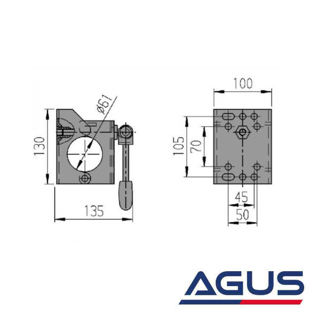 Knott Destek Tekeri Bağlama Kelepçesi 60 mm