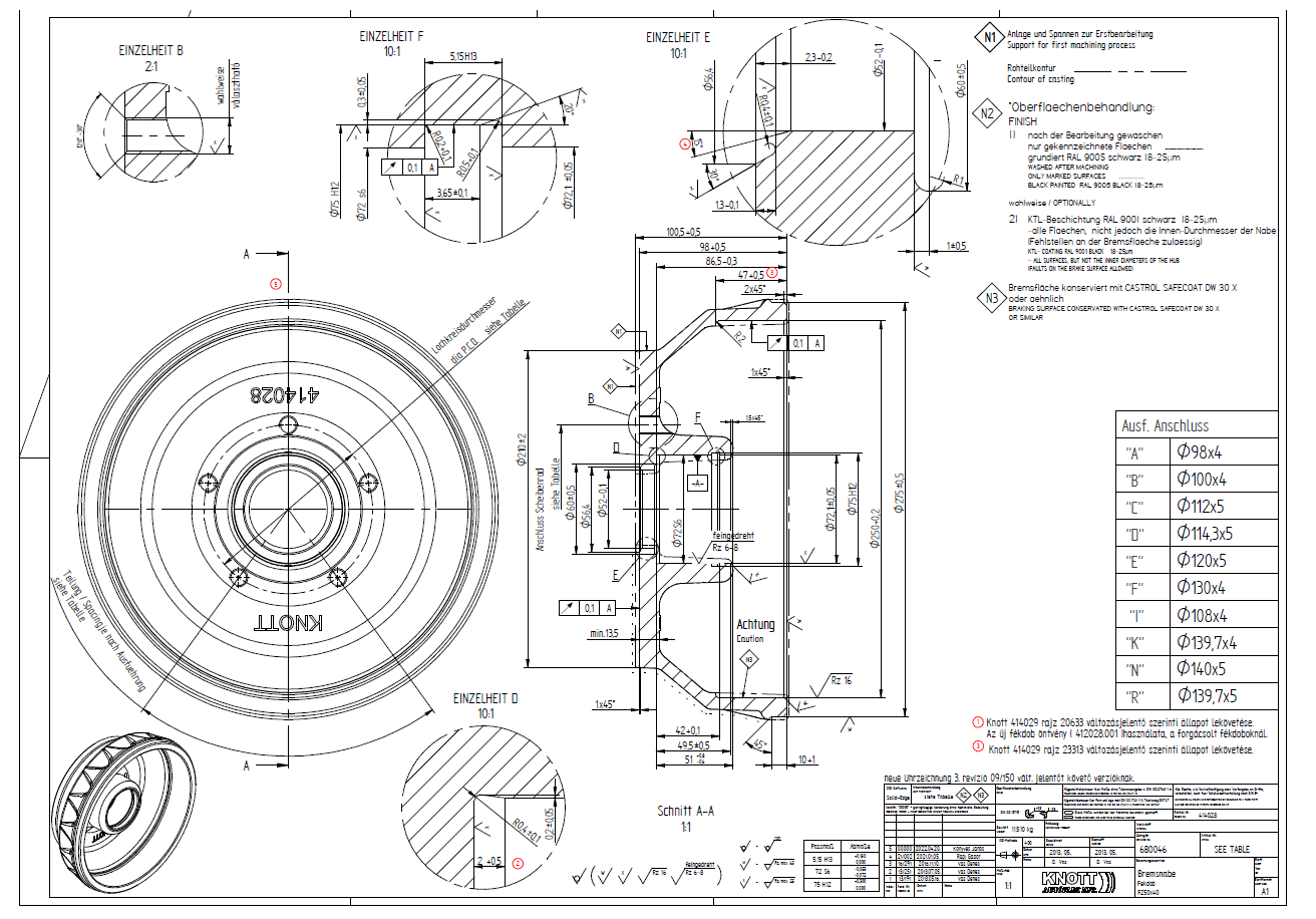 Knott Dingil Fren Kampanası 25-2025 F250 5x112