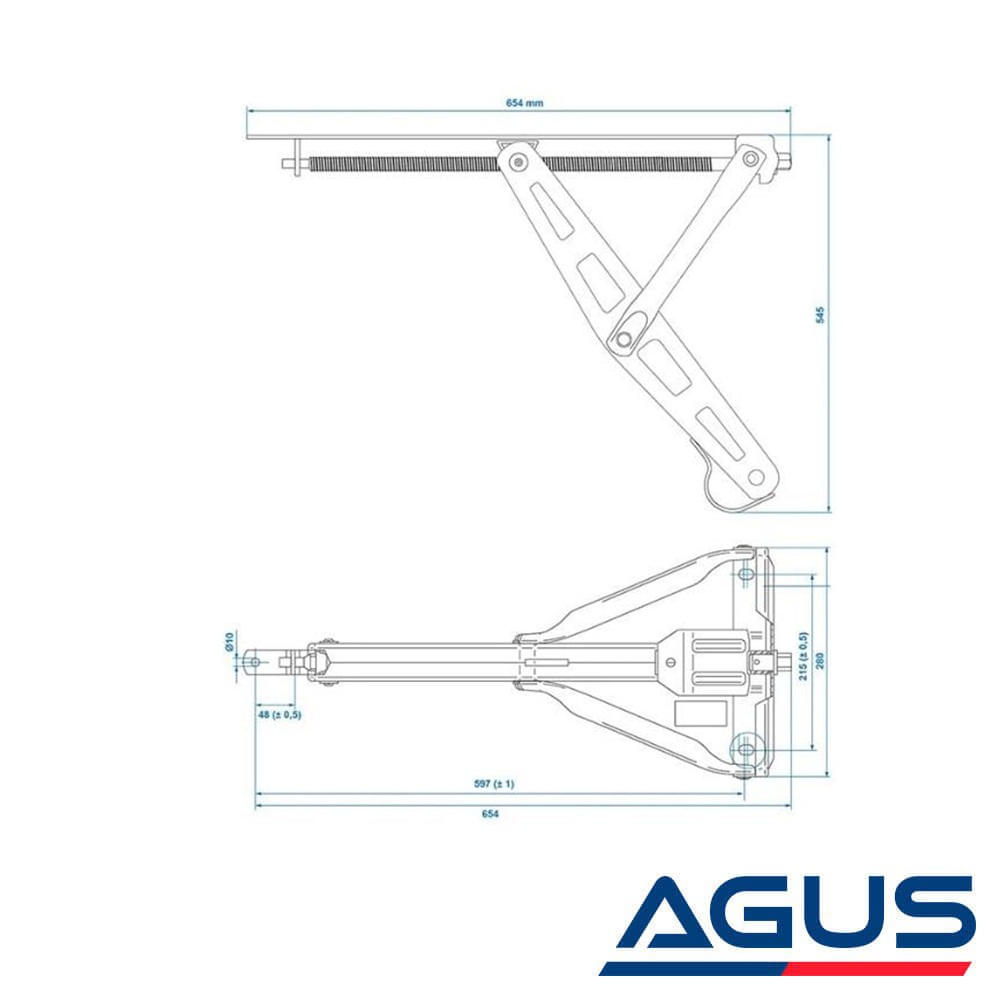 KNOTT Krikolu Karavan Raylı Köşe Destek Ayak 1100 kg