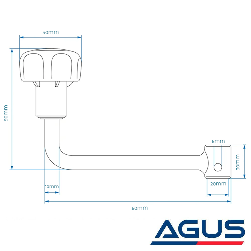 Knott Ön Destek Tekeri Çevirme Kolu