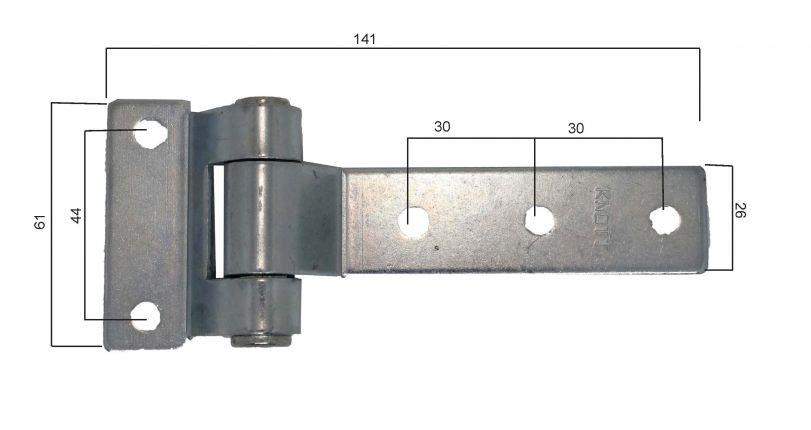 Knott Römork Kasa Menteşesi 61x141