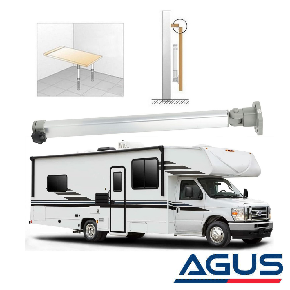 Lippert Dipten Kırmalı Mafsallı & Ayarlanabilir Katlanır Karavan Masa Ayağı