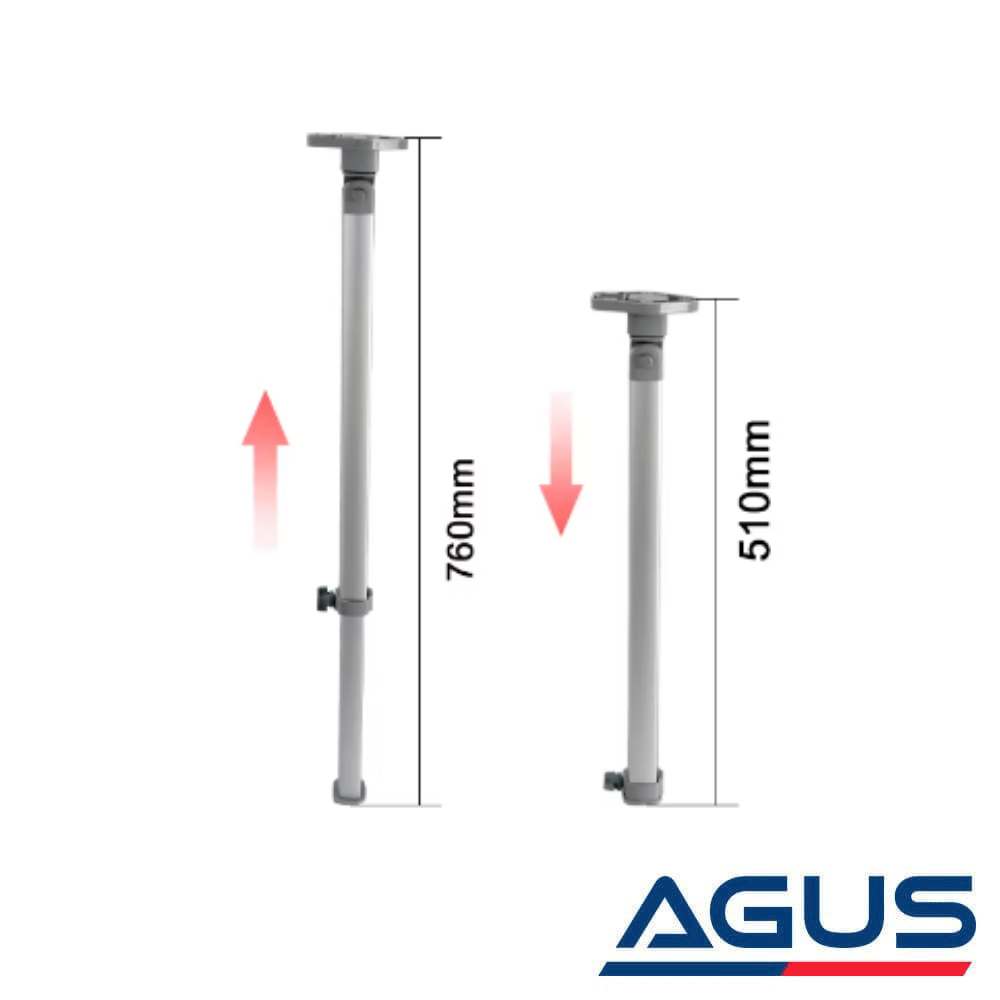 Lippert Dipten Kırmalı Mafsallı & Ayarlanabilir Katlanır Karavan Masa Ayağı