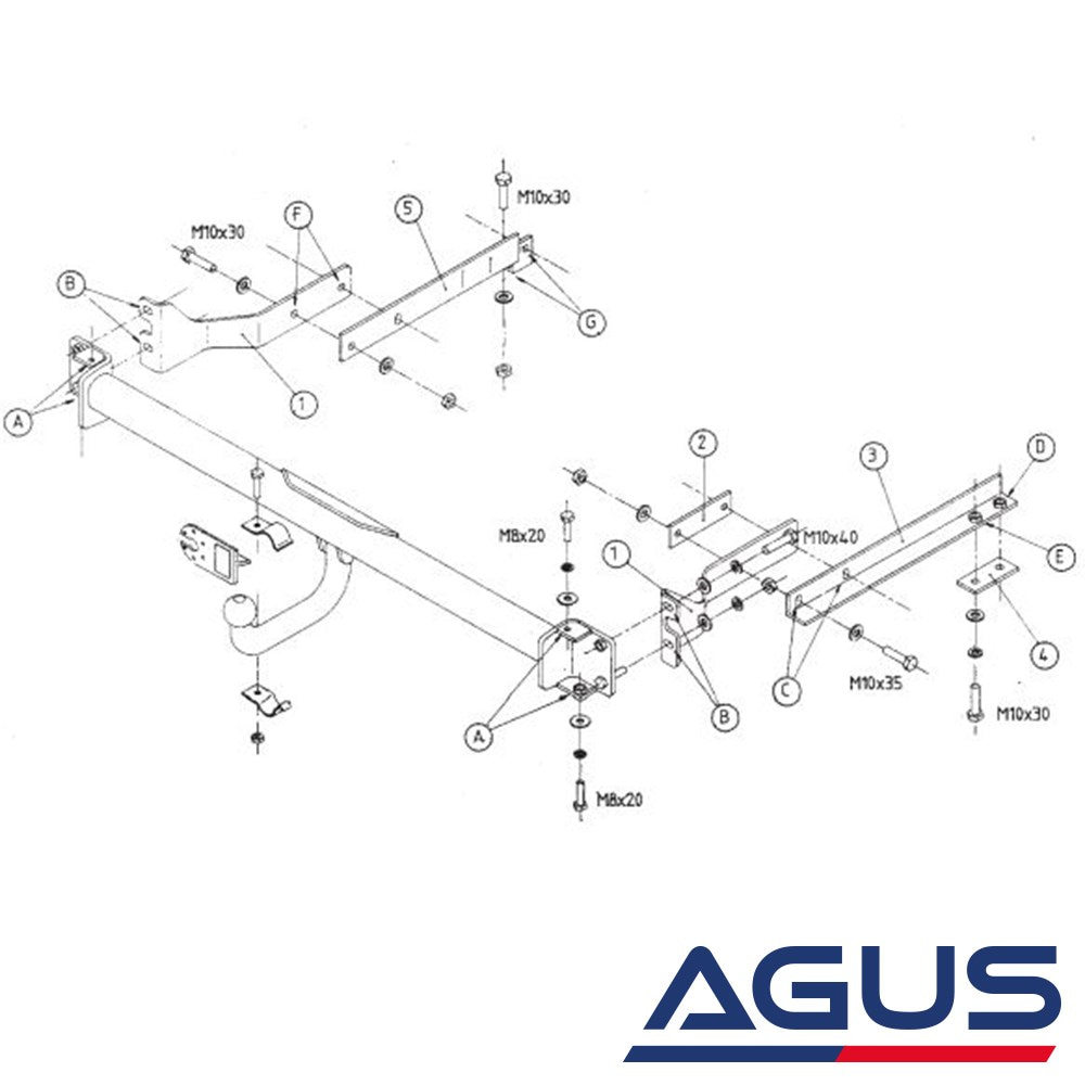 MERCEDES 190-Serisi Çeki Demiri W201 1988-1993 Sedan  | Agus.com.tr