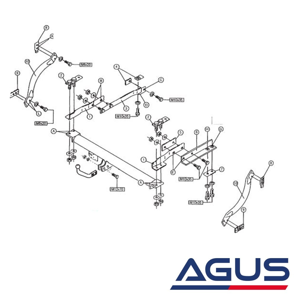 MERCEDES 200-300-Serisi Çeki Demiri W124 1985-1995 Sedan | Agus.com.tr