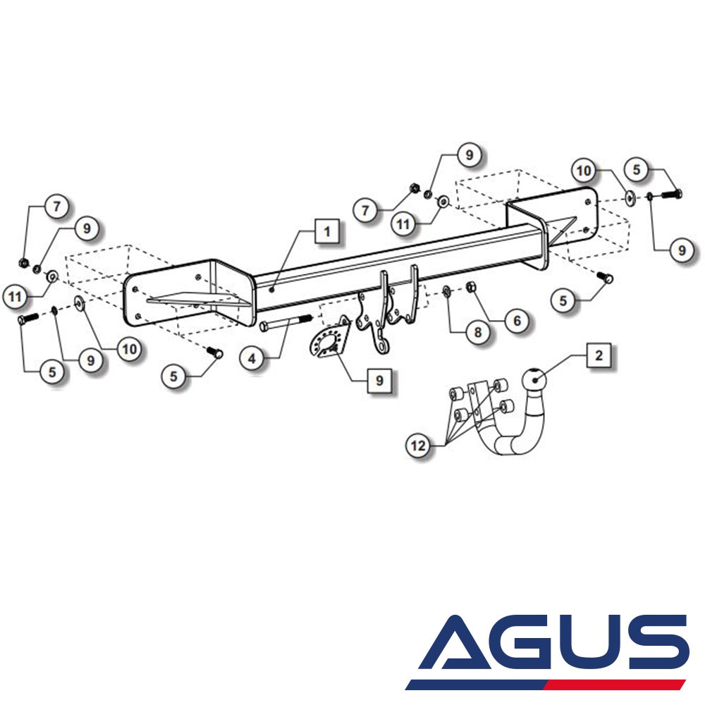 MERCEDES A-Serisi Çeki Demiri W169 2004-2011 Hatchback | Agus.com.tr