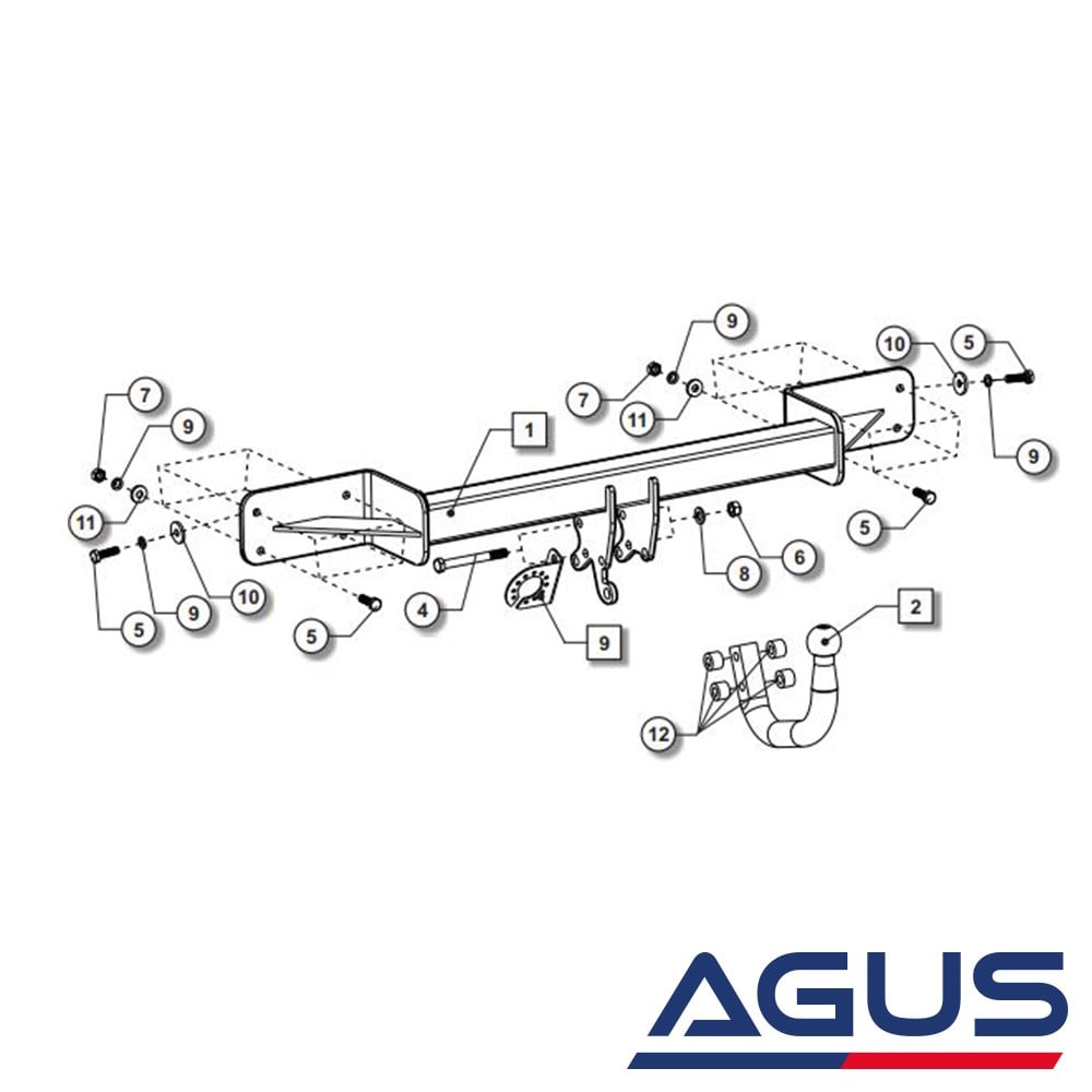 MERCEDES A-Serisi Çeki Demiri W176 2012-2017 Hatchback | Agus.com.tr