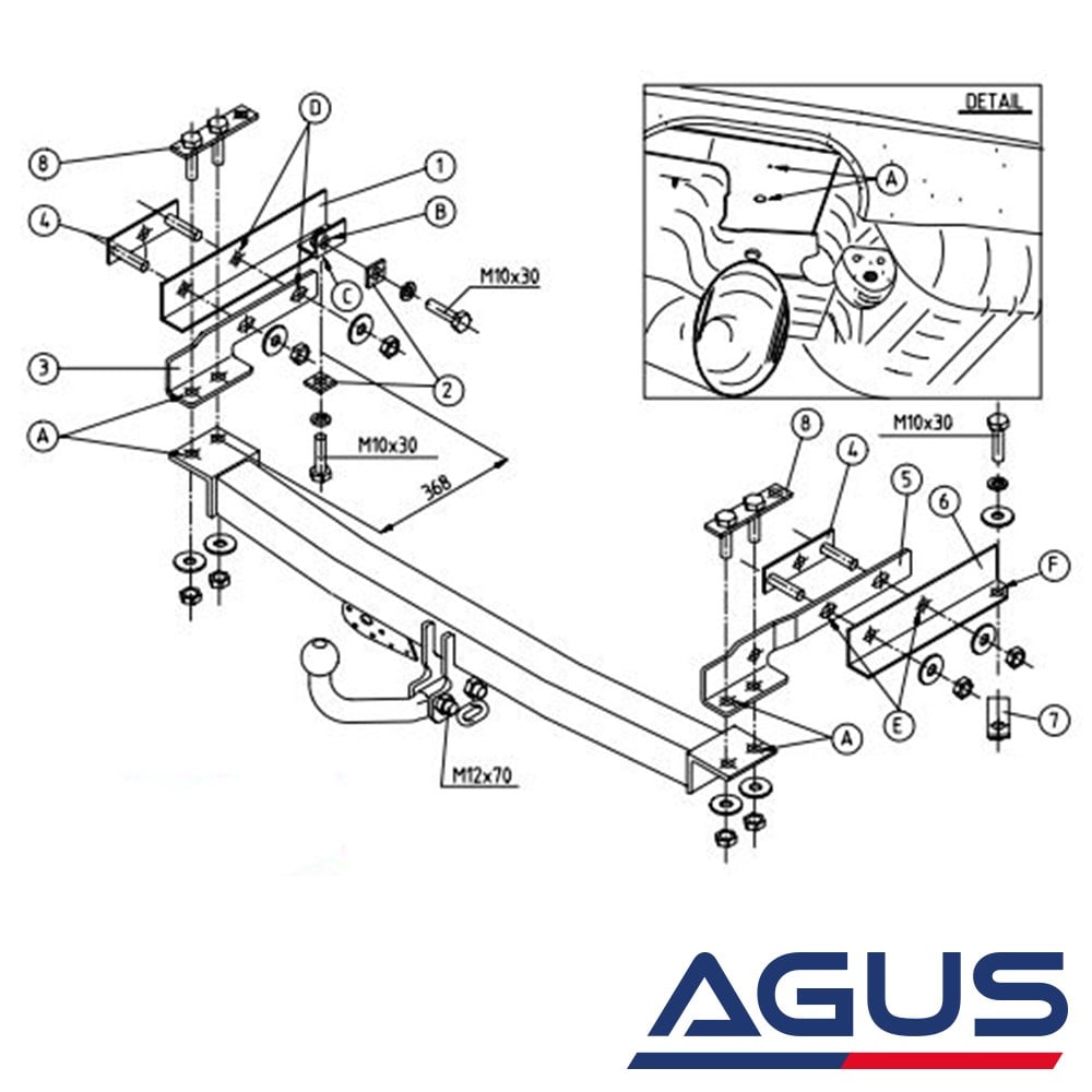 MERCEDES C-Serisi Çeki Demiri W202 1993-2000 Sedan,Stationwagon | Agus.com.tr
