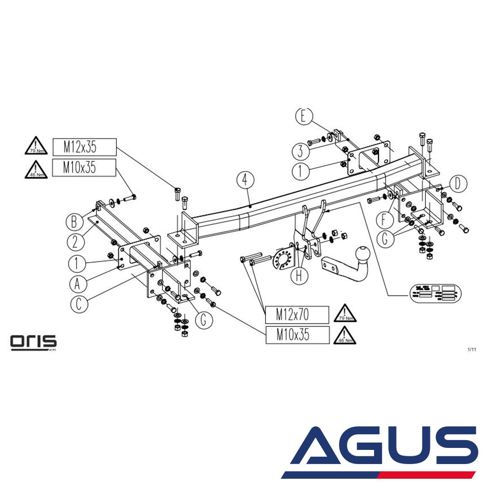 MERCEDES C-Serisi Çeki Demiri W203 2000-2007 Sedan,Stationwagon | Agus.com.tr