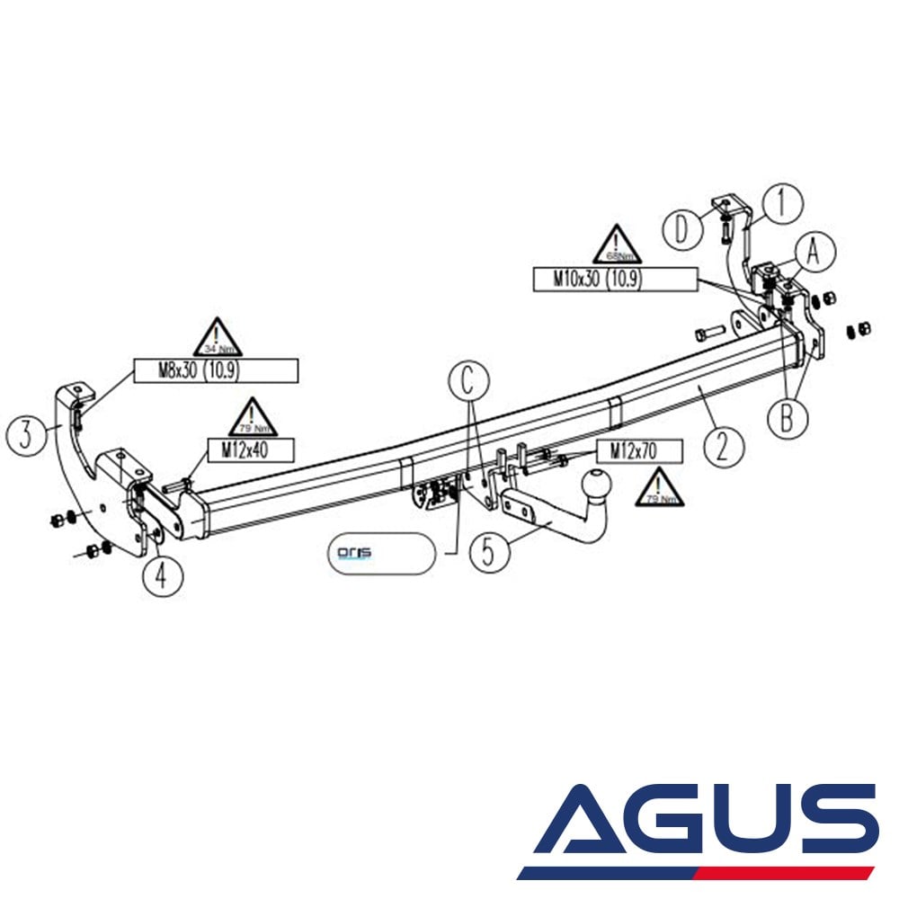 MERCEDES Citan W415 Çeki Demiri Panelvan, Minibüs, Kamyonet | Agus.com.tr