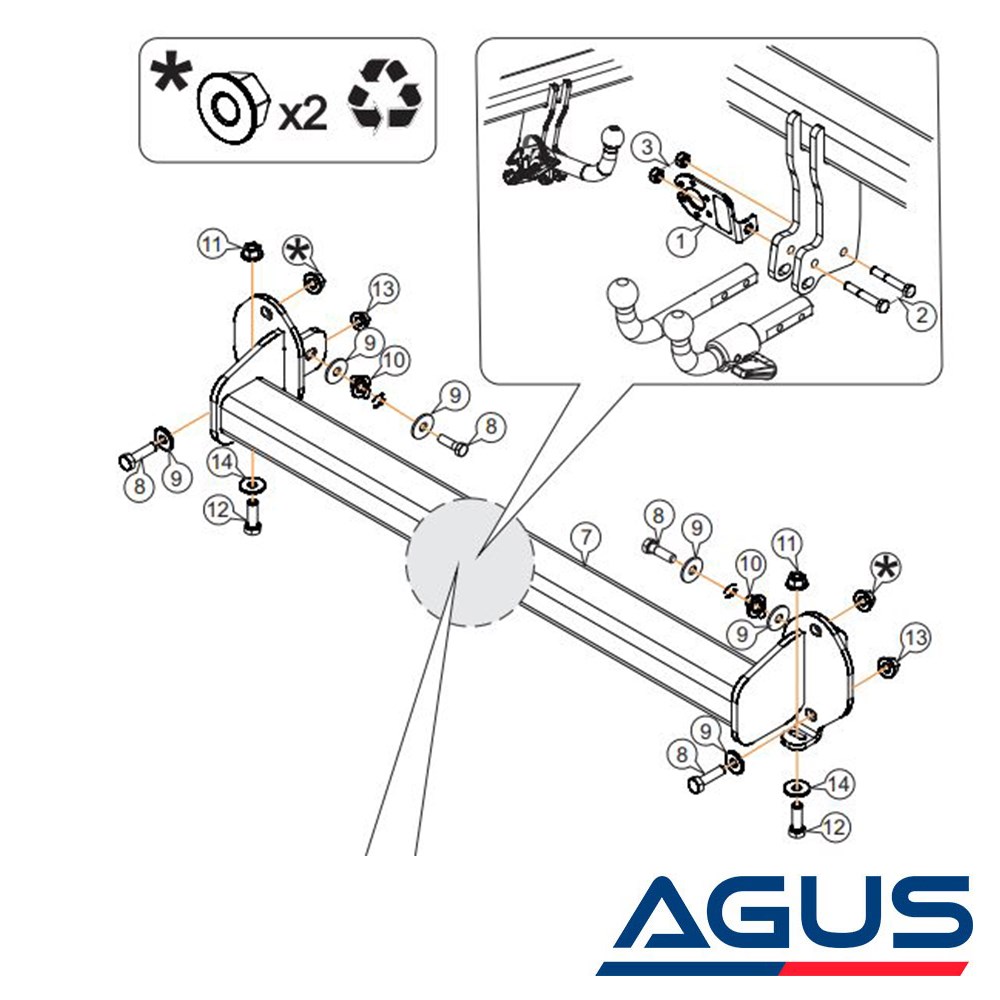 MERCEDES EQC Çeki Demiri N293 | Agus.com.tr