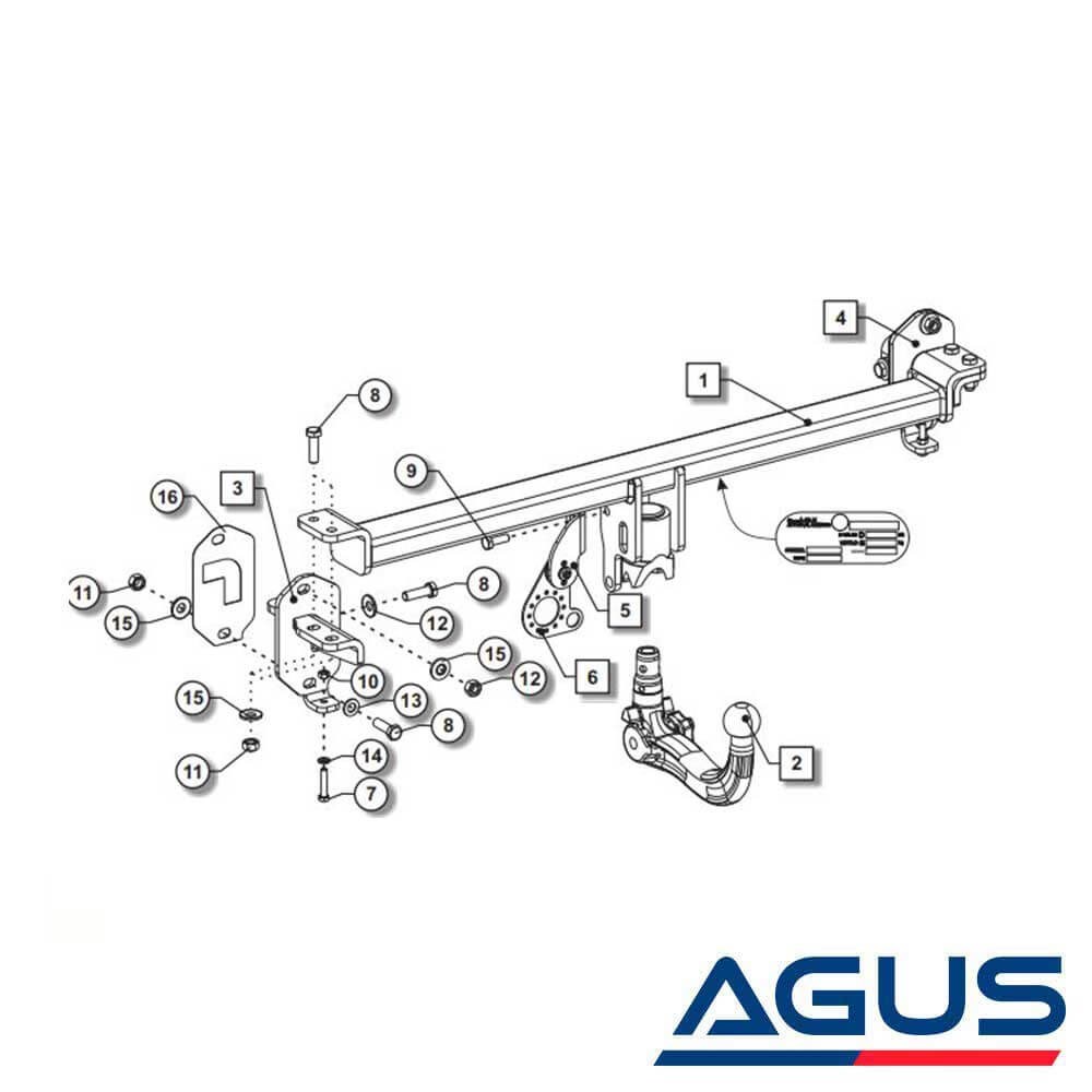 MERCEDES GLC Sökülebilir Çeki Demiri X253-C253 Suv 