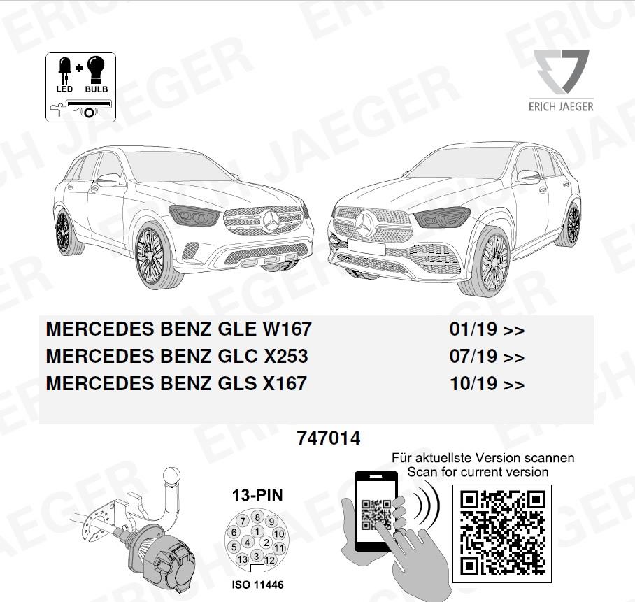 MERCEDES GLC X253/C253 2019-2022 Römork Tesisatı 13P