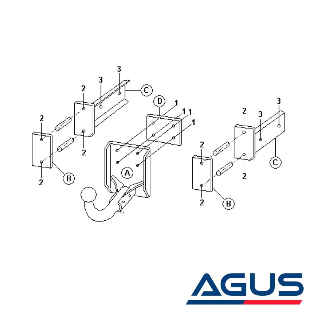 MERCEDES ML Çeki Demiri W163 1998-2005 | Agus.com.tr