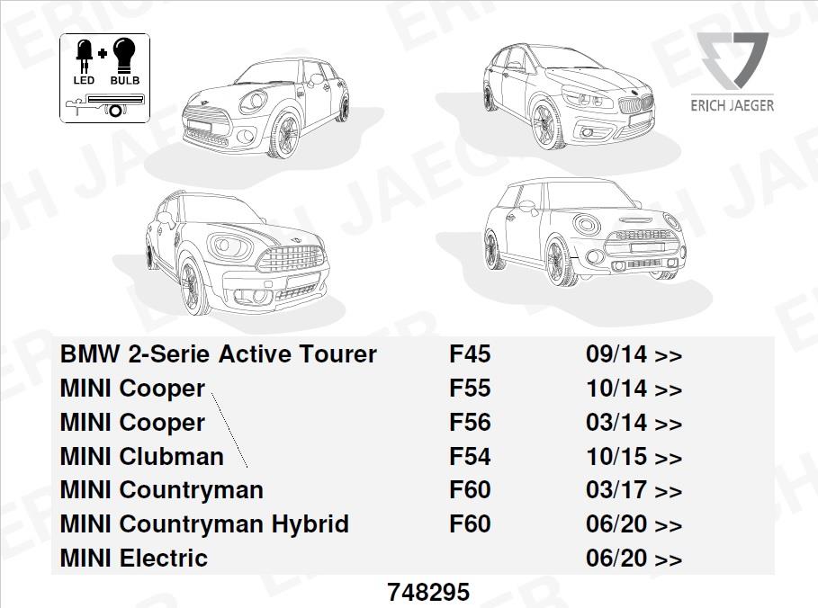 MINI Cooper F55,F56 2014- Römork Tesisat 13P
