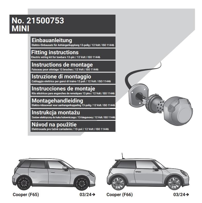 MINI Cooper F65,F66 2024- Römork Tesisat 13P