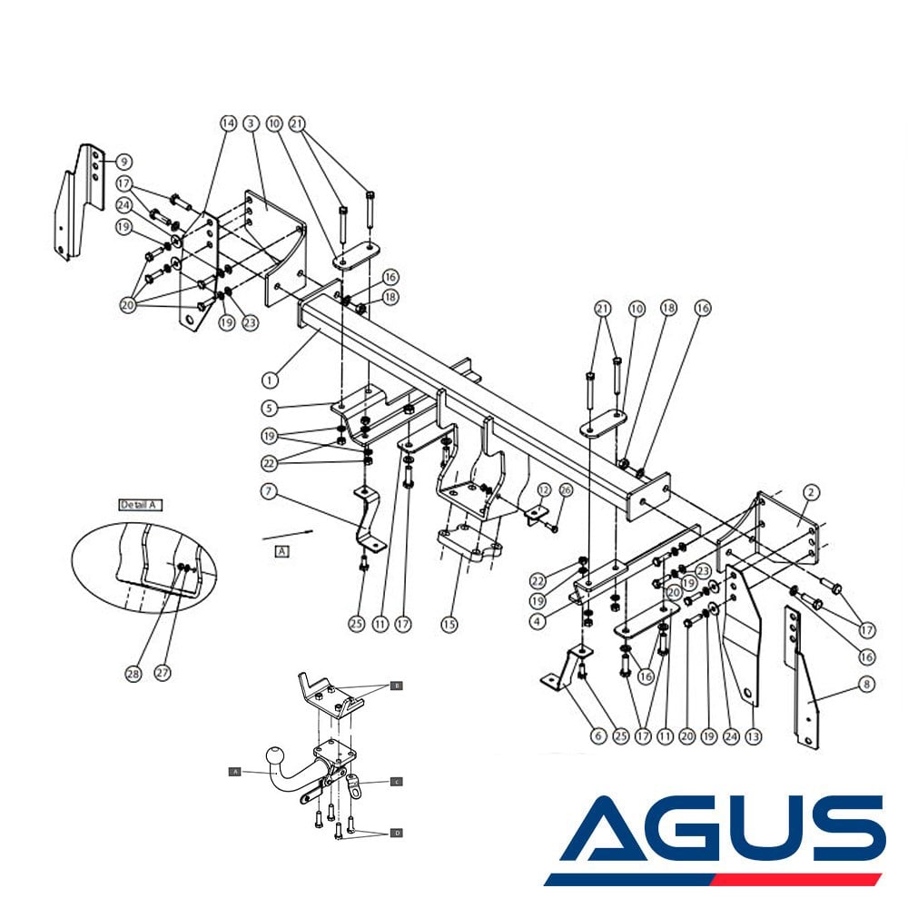 MINI Cooper/One Sökülebilir Çeki Demiri (R50,R53,R56) 2001-2013 | Agus.com.tr