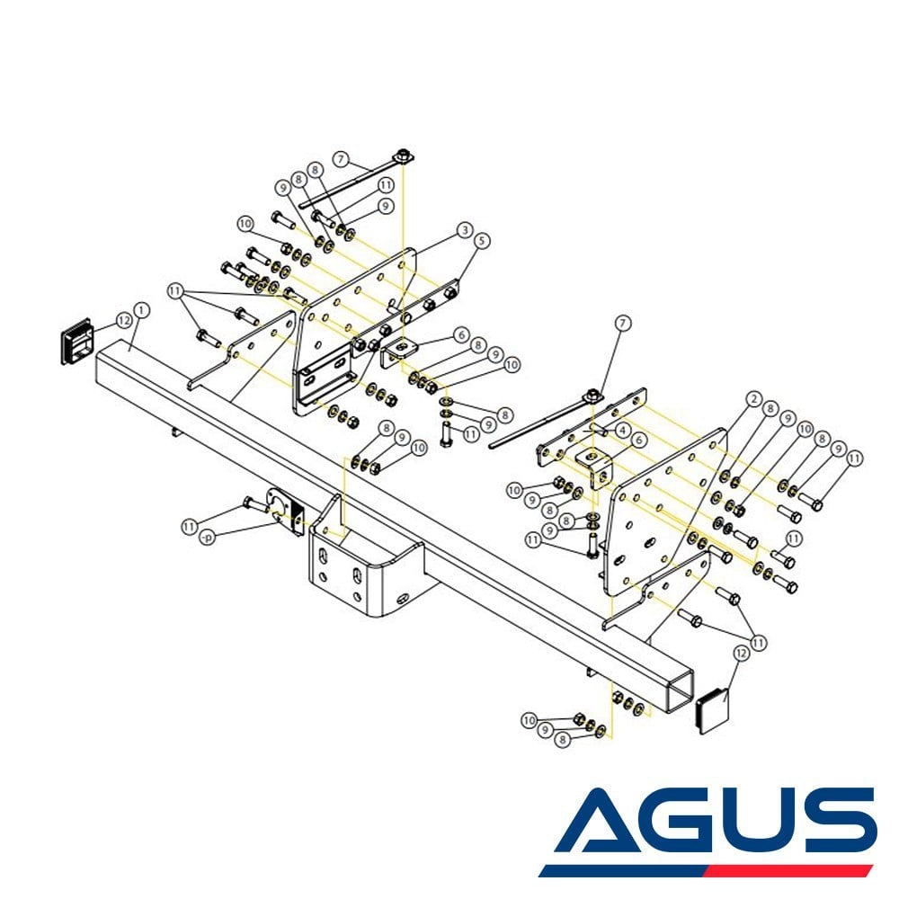 MITSUBISHI L200 Çeki Demiri 2006-2021 Pick-Up, Kamyonet | Agus.com.tr