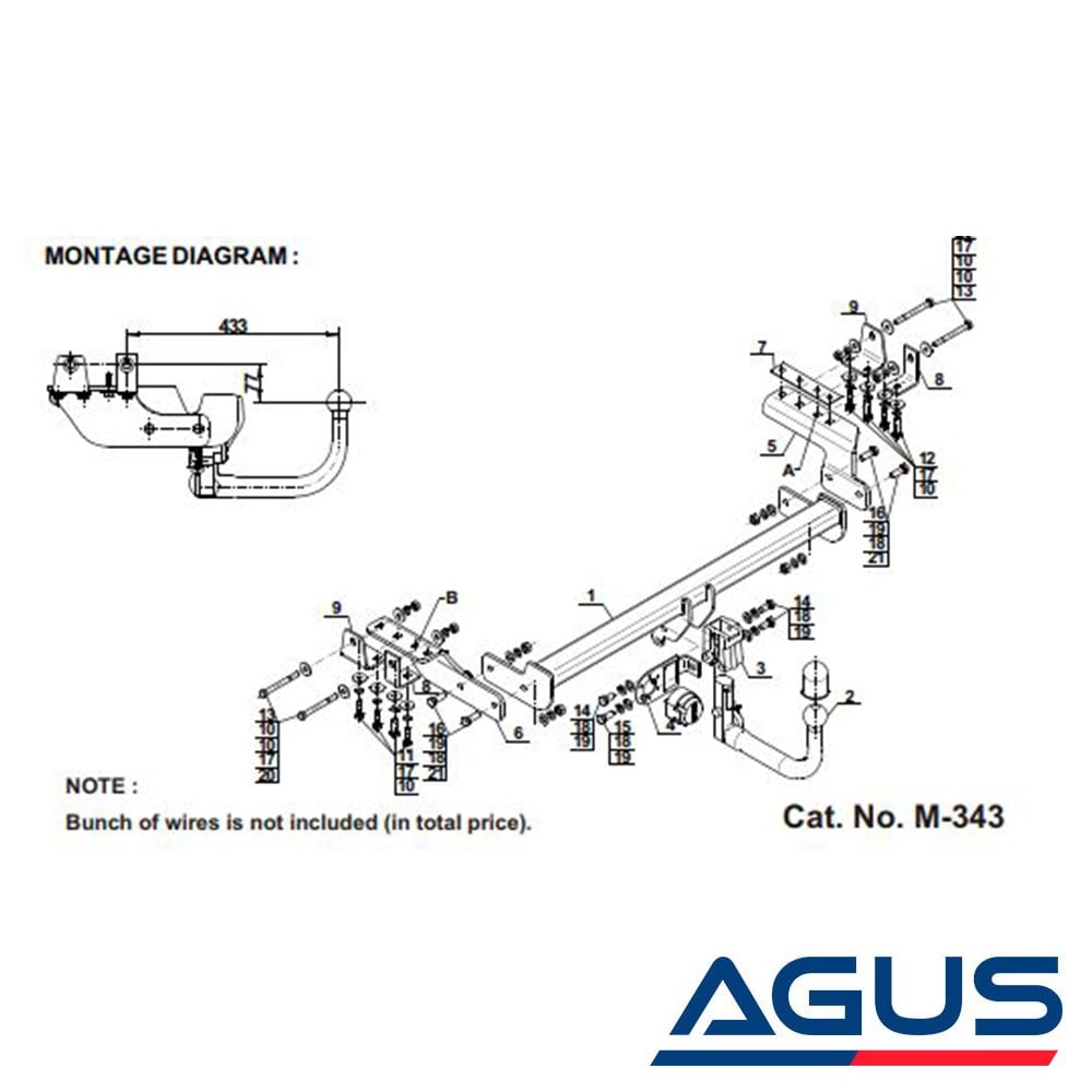 MITSUBISHI Lancer Sökülebilir Çeki Demiri 2008-2017 Sedan,Hatchback  | Agus.com.tr