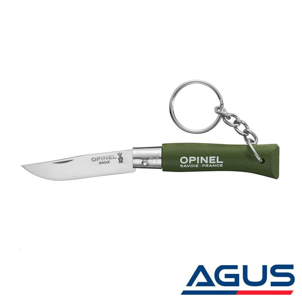 Opinel N°04 Paslanmaz Çelik Anahtarlık Çakı - Haki