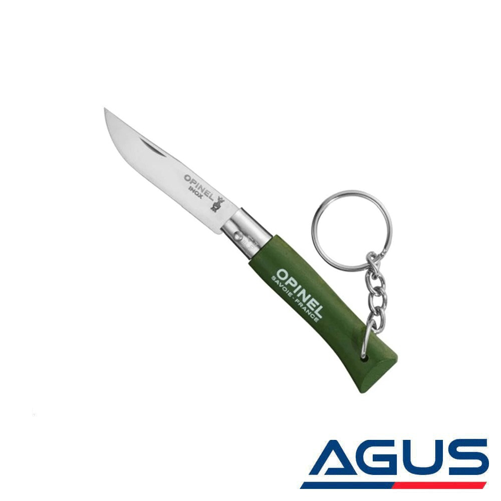 Opinel N°04 Paslanmaz Çelik Anahtarlık Çakı - Haki