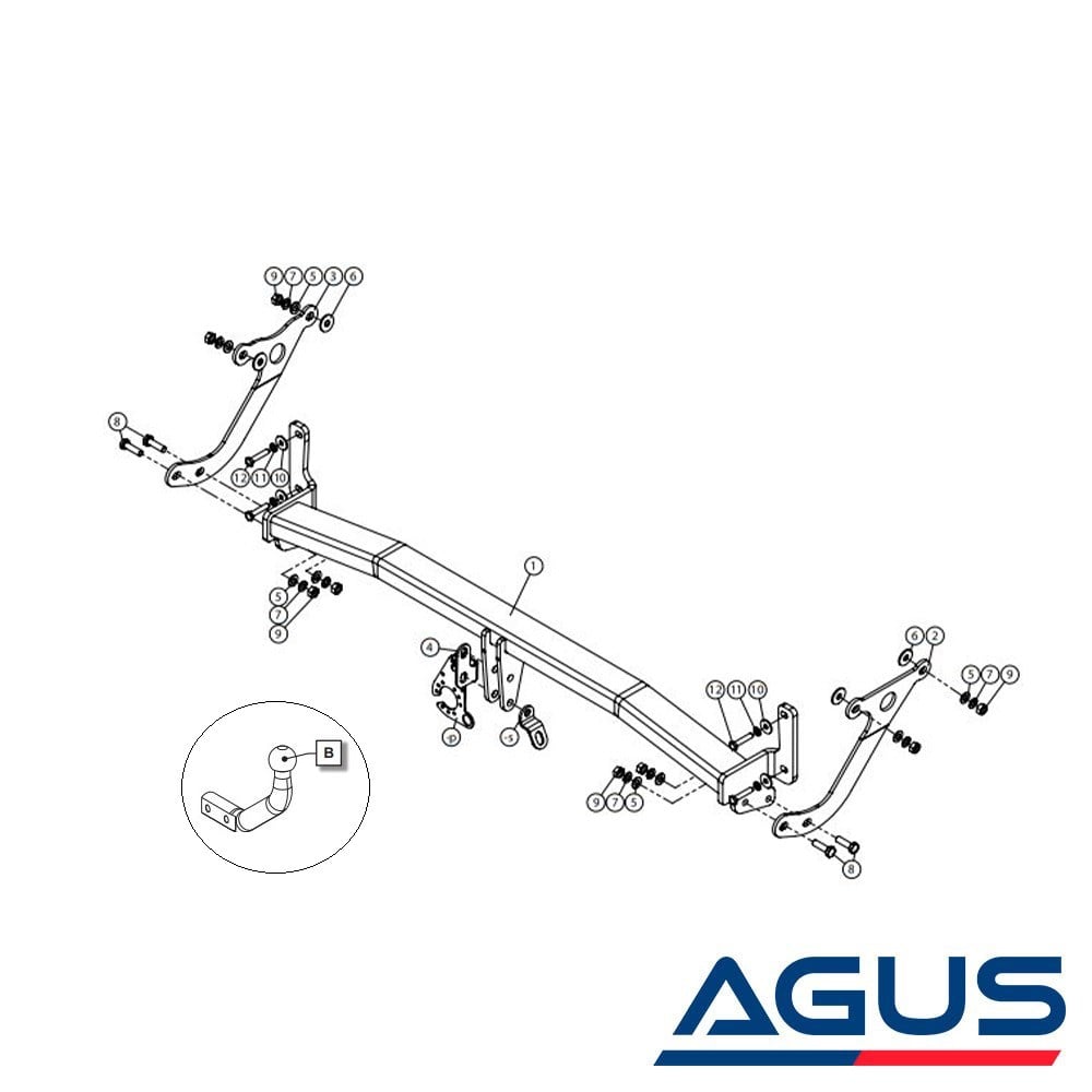 PEUGEOT 5008 Çeki Demiri 2017- | Agus.com.tr